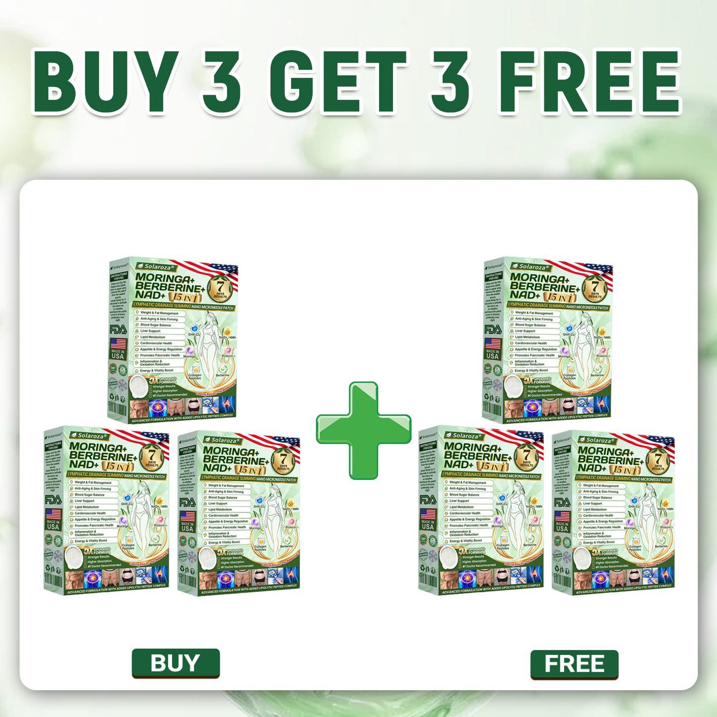 ⚡Official Store | 🍋 Solaroza® Moringa & Berberine 15-IN-1 Advanced Nano Microneedle Patch (Once Daily, visible changes in 7 days) ✅ Obesity, Diabetes, Sleep Apnea, And Joint Issues