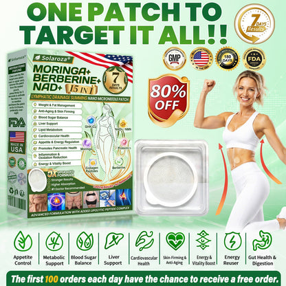 🌿Official Store | 🍋 Solaroza® Moringa & Berberine 15-IN-1 Advanced Nano Microneedle Patch (Once Daily, visible changes in 7 days) ✅ Obesity, Diabetes, Sleep Apnea, And Joint Issues